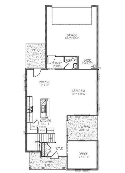 First Floor Plan - Structural options added include: uncovered patio off the breakfast area. | Image 2