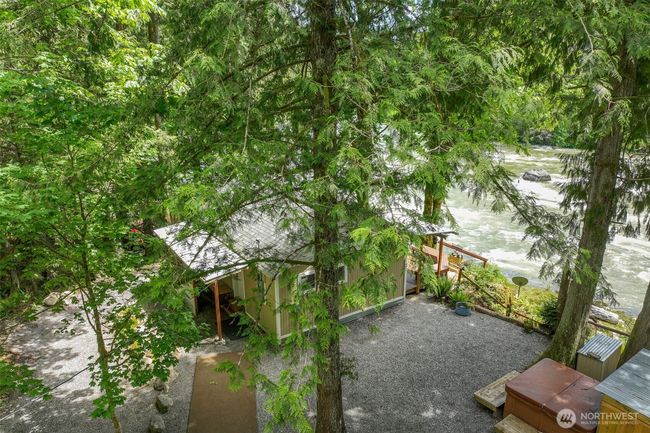 Sides surveyed w/stakes and flagging ~ drone shot taken prior to new paint & hot tub relocation. | Image 34