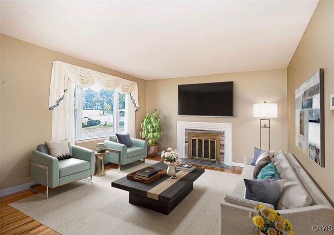 A virtually staged room provides a look into a furnished space... | Image 10