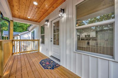 Notice the beautiful front porch ceiling and recessed lighting. | Image 3