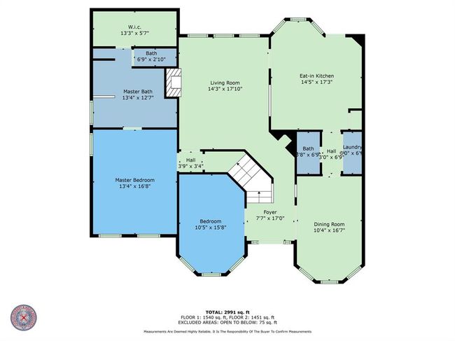 1st Floor- please confirm own measurements. (10x15 room labeled as "Bedroom" is Office) | Image 49