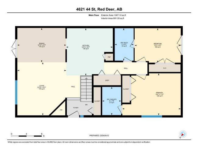 4621 44 Street, Home with 2 bedrooms, 3 bathrooms and 1 parking in Red Deer AB | Image 48