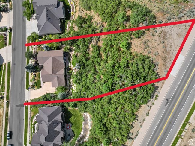 Aerial perspective of suburban area featuring property parcel outlined | Image 47