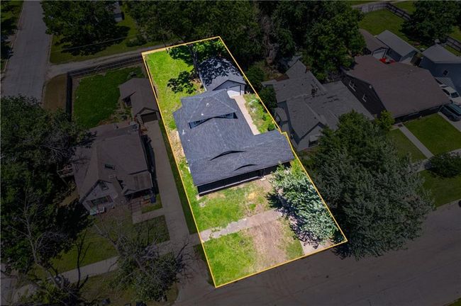 Aerial perspective of suburban area with property boundaries highlighted | Image 5