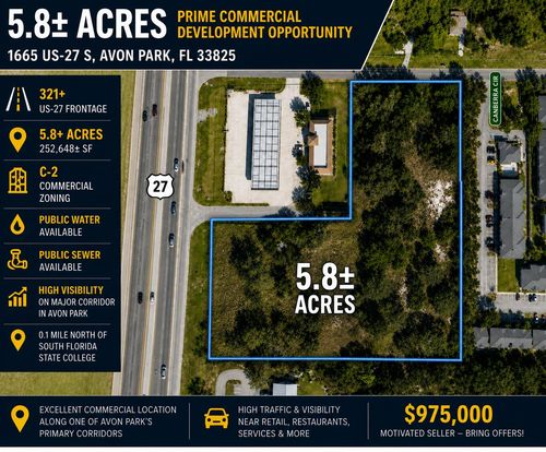 1665 Us Highway 27 N, AVON PARK, FL, 33825-2103 | Card Image