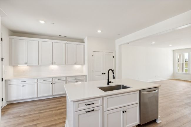 Don't like having your trash can out for everyone to see? Your home comes with a trash cabinet that can hold two trash cans that can be neatly tucked away from sight! And check out the huge additional countertop and cabinet set! Actual photo of home. | Image 14