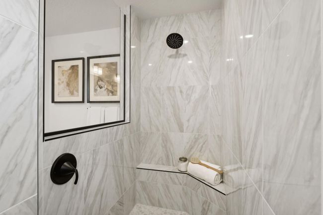 (Photo of a decorated model, actual homes finishes will vary) An up-close view of the serenity shower. | Image 15