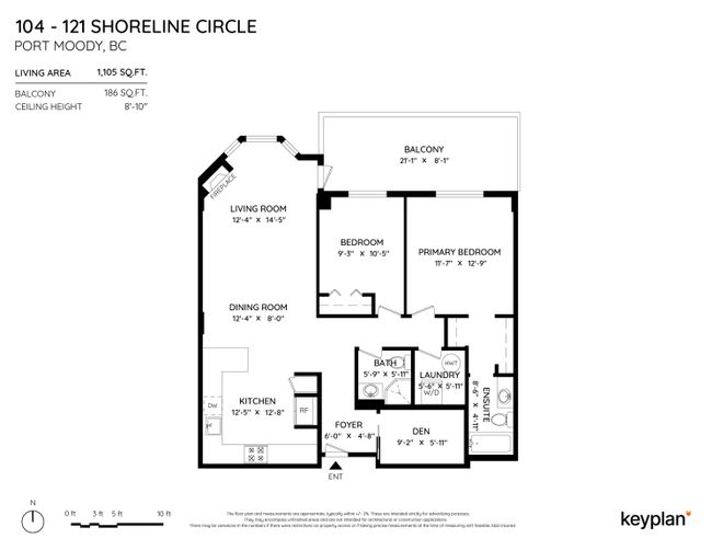 104 - 121 Shoreline Circle, Condo with 2 bedrooms, 2 bathrooms and 1 parking in Port Moody BC | Image 35