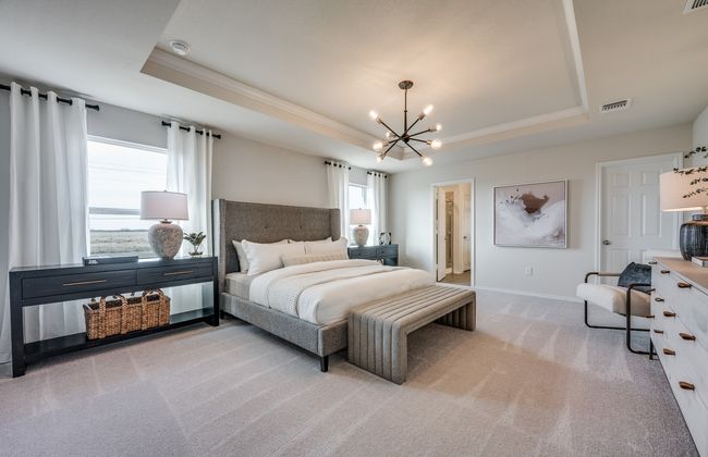 Spacious owner's suite highlighted by large windows and an exquisite tray ceiling *Model representation | Image 16