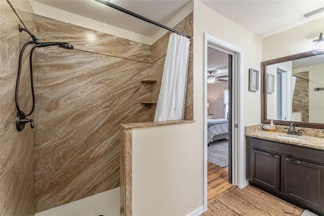 Nice size walk in shower with rainshower head | Image 18