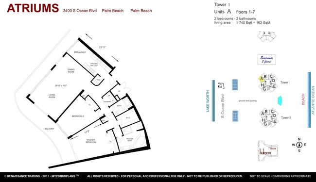 APT-4AI - 3400 S Ocean Blvd, Condo with 2 bedrooms, 2 bathrooms and null parking in Palm Beach FL | Image 26