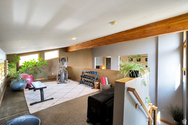 Exercise room featuring recessed lighting, carpet floors, and baseboards | Image 20