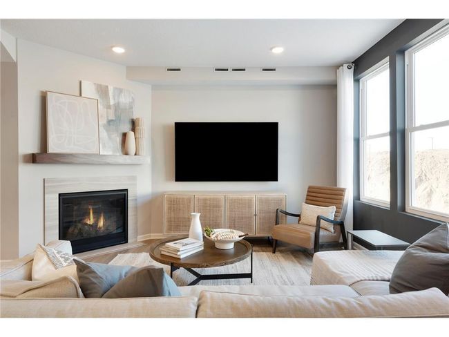 Cozy up on those cold Minnesota night to your gas fireplace! (Option varies home to home). Photo of model home. | Image 22
