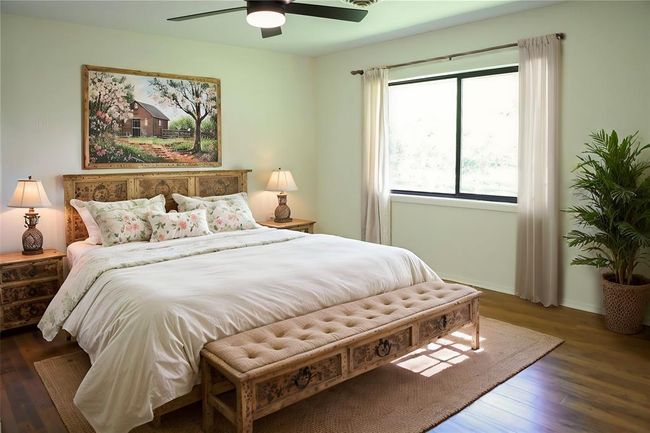 Virtually Staged to give vision for primary bedroom space | Image 16