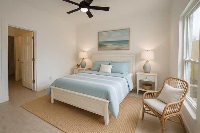 Virtually staged primary bedroom offering a serene and inviting atmosphere. | Image 4