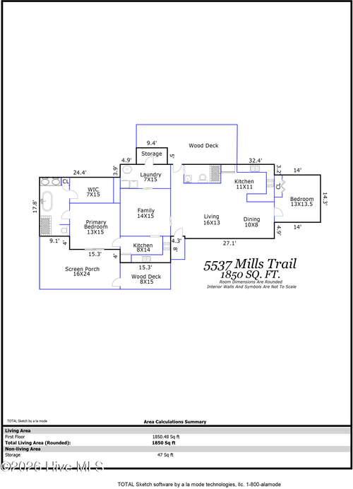 5537 Mills Trl Se, Bolivia, NC, 28422-8539 | Card Image