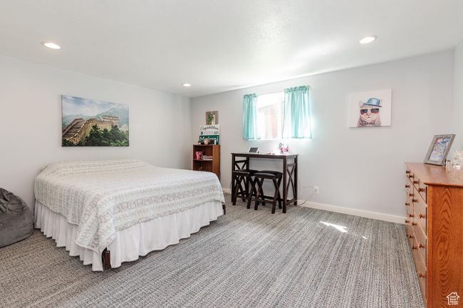 Bedroom with baseboards, carpet, and recessed lighting | Image 26