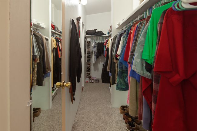 Spacious walk-through closet featuring carpet | Image 22
