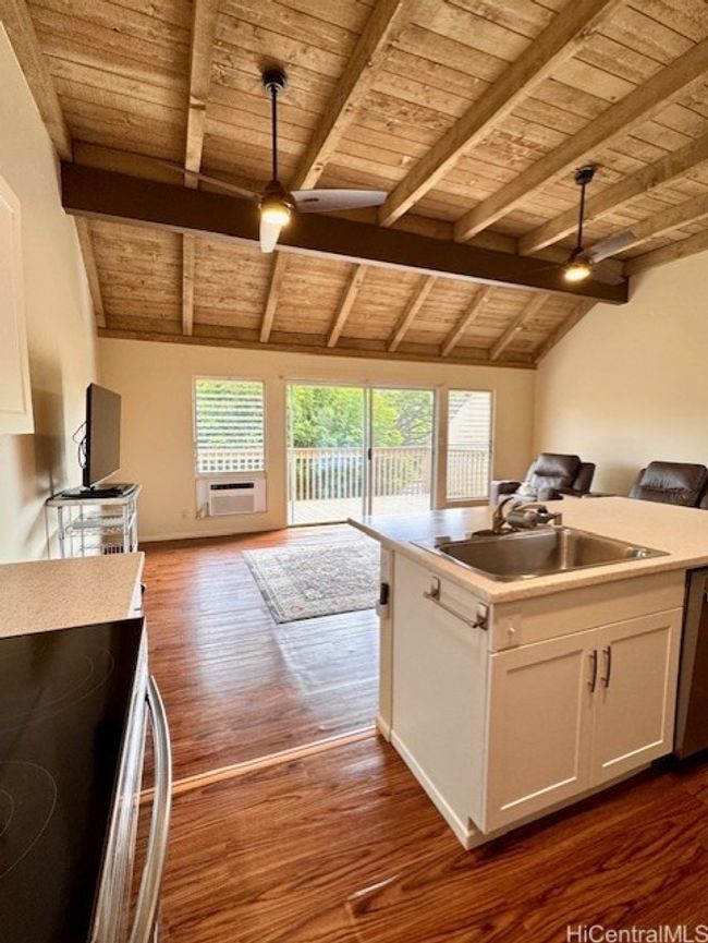 View from kitchen towards living room without virtual enhanced furniture. | Image 6