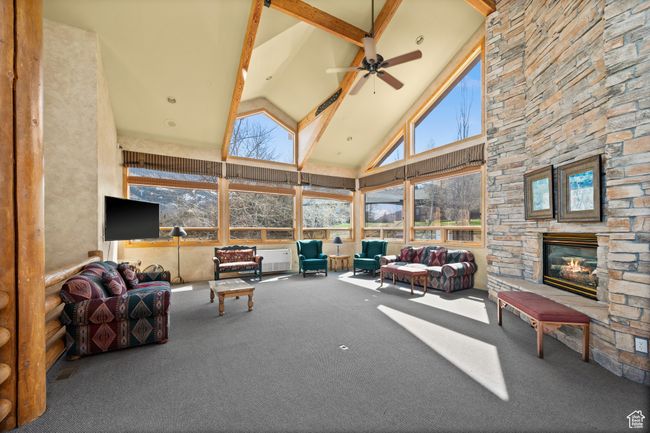 Clubhouse: Community Interior space with beam ceiling | Image 38