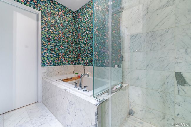 Full bathroom featuring a garden tub and a stall shower | Image 7