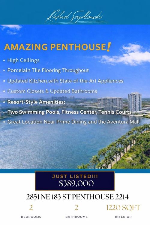 apt-2214e-2851 183rd St, Aventura, FL, 33160-2140 | Card Image