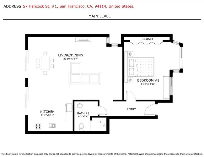 APT-1 - 57 Hancock St, Condo with 1 bedrooms, 1 bathrooms and null parking in San Francisco CA | Image 15