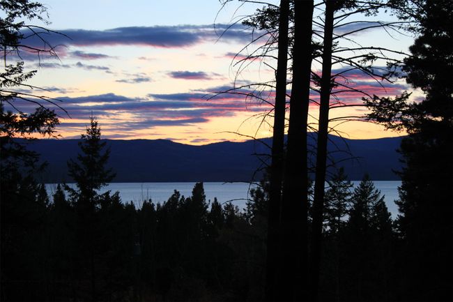 View of mountain backdrop with a nearby body of water | Image 114