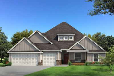 Craftsman-style home with a garage and a front yard | Image 1