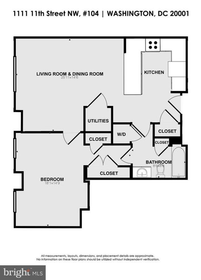 APT-104 - 1111 11 Th St Nw, Condo with 1 bedrooms, 1 bathrooms and null parking in WASHINGTON DC | Image 46