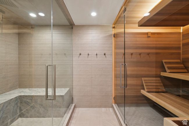 Full bathroom with a shower stall and recessed lighting | Image 79