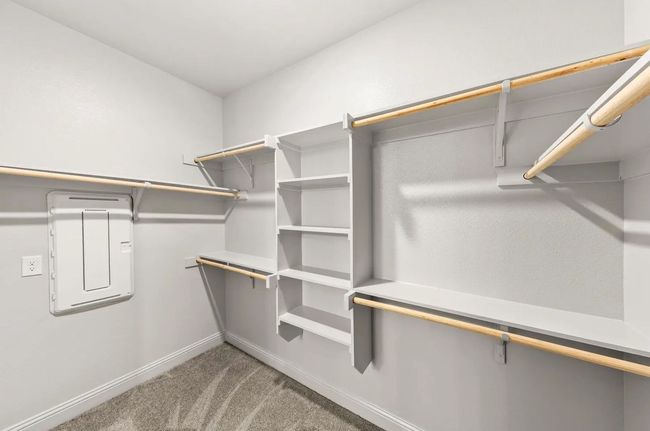 Spacious closet featuring electric panel and carpet floors | Image 8