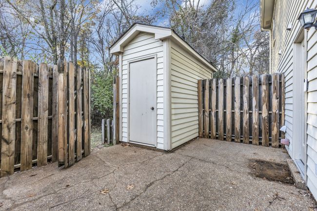 Storage closet off patio. | Image 18