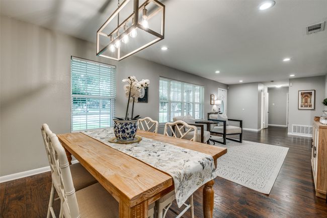 Dining area with recessed lighting and dark wood-type flooring | Image 10