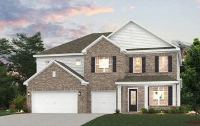 Rendering of a 3 car front entry Hibiscus, Elevation A4 | Image 1