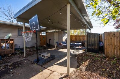 View of patio / terrace featuring outdoor lounge area and a shed | Image 3