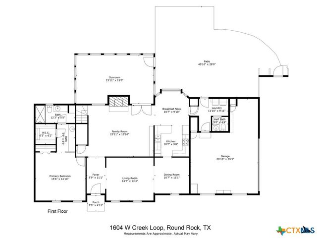 Floorplan of 1st floor and patio. | Image 33