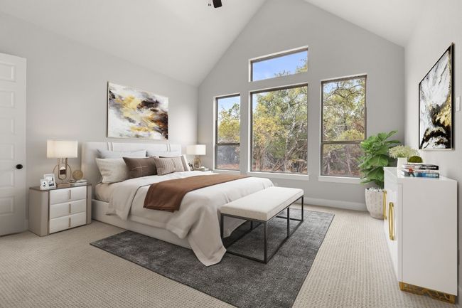 Primary Bedroom with elevated ceiling - Virtually Staged | Image 5