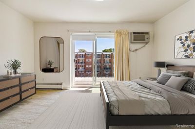 Staged Bedroom with Balcony and WIC | Image 3