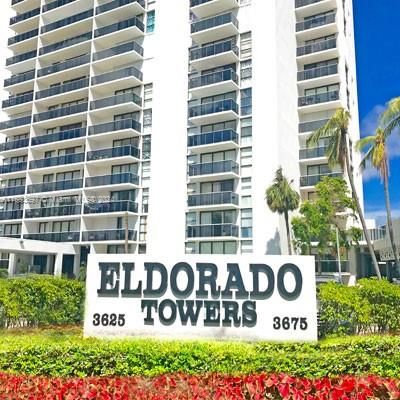 2405 - 3675 N Country Club Dr, Condo with 1 bedrooms, 1 bathrooms and null parking in Aventura FL | Image 1