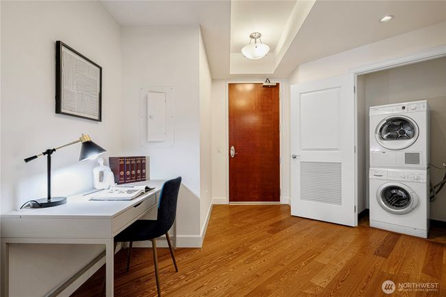 e created a stylish office nook in the entry hallway—where will you add your personal touch? | Image 9