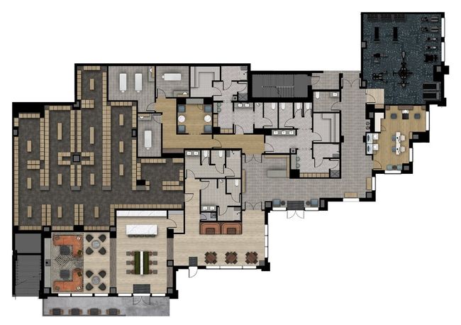 Floor plan of the Kindred Club and Club Lockers, Spa, Salon, and Fitness Center | Image 15