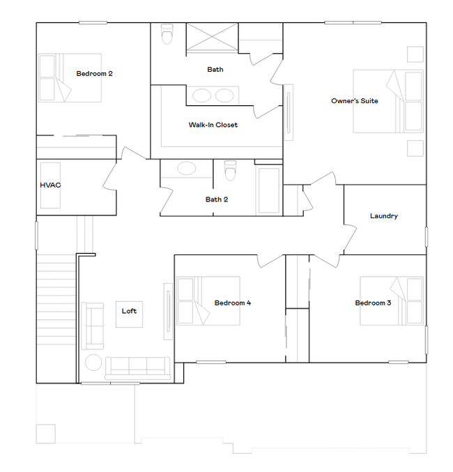Upper level floorplan. | Image 21