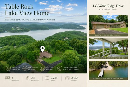 433 Wood Ridge Dr, Blue Eye, MO, 65611-8250 | Card Image