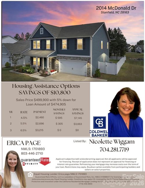2014 Mcdonald Dr, Stanfield, NC, 28163-0108 | Card Image