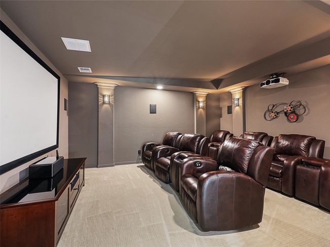 Sconce lighting, recessed LED lighting projector, screen and speakers stay | Image 38