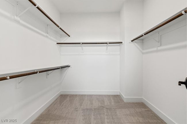 Spacious closet featuring light carpet | Image 38