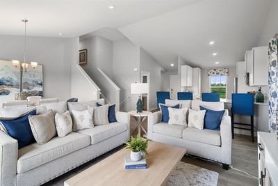 View of Kitchen from Living Room. Photo is of Model home. Colors and options may vary. Ask Sales Agent for details. | Image 3