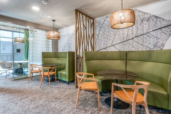 Dining area with carpet flooring | Image 30