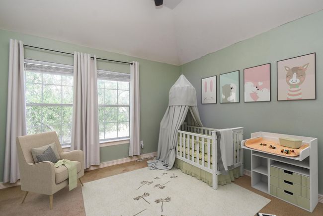 Bedroom #3 measures 11' x 14'. It features vaulted ceilings, two large windows for light to stream in. Exciting news: Seller is offering $5K credit to replace the carpet to what you desire for the home. | Image 24